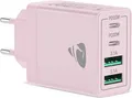 USB C Ladegerät,4-Ports Netzteil mit Intelligent QC USB-A und USB-C Power
