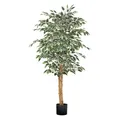 VEVOR Künstlicher Ficusbaum Kunstpflanze mit schwarzem Topf Innendeko 1524mm
