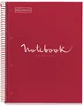 MIQUELRIUS Collegeblock "Notebook EMOTIONS" DIN A4 rot kariert 80 Blatt