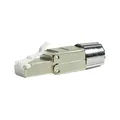 LogiLink MP0080-CAT MP0080 feldkonfektionierbarer RJ45 Stecker CAT 8.1-EconLine, Grau, Edelstahl,