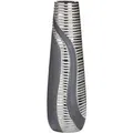Gilde Bodenvase Sevilla Anthrazitfarben Silberfarben 49 cm x 14 cm