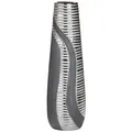 Bodenvase Grau/Silberfarben