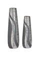 Gilde Kegelvase "Sevilla"  anthrazit/silber  Länge 14,0 cm Breite 14,0 cm Höhe 4