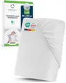 Sensalou Spannbettlaken Wasserdicht 50x90 cm – Weiches Frottee Betttuch für Babys & Kleinkinder – Matratzenschutz-Bezug mit Nässesperre – Waschbar bei 95 °C – Atmungsaktiv & Leise