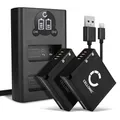 CELLONIC 2X Akku für Kamera Kompatibel mit Leica D-LUX, D-LUX (Typ 109), D-LUX 7, BC-DC15 - (980mAh, 7.4V) + Dual Ladegerät