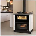 La Nordica Kaminofen La Nordica Verona XXL Majolica Küchenofen Weiß Infinity, 7 kW