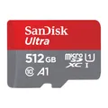 SANDISK Speicherkarte "microSDXC Ultra, Adapter "Mobile", grau, 512 GB