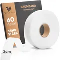 Villkin Saumband 60m Länge und 20mm Breite – Zum Aufbügeln auf Textilien, etc.