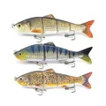 ODS Kunstköder Wobbler Set 4Gelenkaritige Fischköder Blinker Angeln für Barsc...