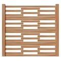 WOODTEX Lärche 180x180 cm Sichtschutzzaun, Gartenzaun aus europäischer Lärche, Doppelstabmattenfüllung, Kesseldruckimprägniert, Langlebig, Wet... - Grau