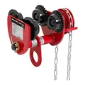 Steinberg Systems SBS-RT-1000 Rollfahrwerk Krankatze Laufkatze Handfahrwerk 1.000 kg 77-133 mm mit Kette