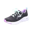 Skechers Damen Arch Fit Comfy Wave Sneakers, Black Knit Lavender Trim, 37 EU