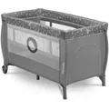 Lionelo Reisebett Stefi Plus, Grau, Weiß, Kunststoff, 65x76x125 cm, Seitentaschen, Ausstieg, Babymöbel, Babybetten, Reisebetten