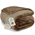 Gräfenstayn® Kuscheldecke Cashmere-Feeling - super weich & flauschig - Dicke & warme Fleecedecke - kuschelige Sofadecke, Wohndecke & Tagesdecke - Überwurf Decke Sofa, Couch (Braun, 150x200 cm)