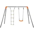 Kettler Doppelschaukel "Combi" mit Strickleiter,grau / orange,