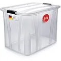 KONZEPT Aufbewahrungsbox mit Deckel, Stapelbox, BPA-frei, robuster Verschlussclips (Plastikbox Aufbewahrung Regalbox Spielzeugbox), 6 Größen wählbar 7 L- 14 L - 21 L - 32 L - 55 L - 80 L 55 l