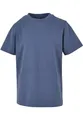 Build Your Brand Kinder T Shirt Basic – Rundhals Kurzarm Tee aus Baumwolle mit klassischer Passform für Alltag Schule Sommer und Freizeit Outfits,Blau,122-128
