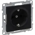 Legrand 765320 SEANO Schutzkontakt-Steckdose, Steckklemmen, 16 A, 250 V, mit erhöhtem Berührungsschutz, schwarz lackiert