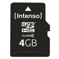 Intenso Speicherkarte microSDHC Card 4GB C10