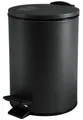 spirella Kosmetikeimer ADELAR, Treteimer mit Softclose-Absenkautomatik, herausnehmbarem Inneneimer, Anti-Fingerprint-Beschichtung, matt Finish, 3L, schwarz