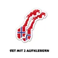 2x Aufkleber Länderfahne Silhouette Land Bundesland Auto R215-01 Deutschland
