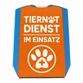 Tiernotdienst im Einsatz Parkscheibe mit zwei Einkaufswagenchips