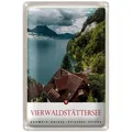 Roomando Metallschild Blechschild Reise 20x30cm Vierwaldstättersee Schweiz Natur 20x30