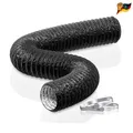 HG Power 100mm Abluftschlauch 5m Flexibel PVC Alu Schallged