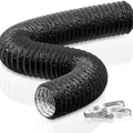 Abluftschlauch 100mm x 5m PVC flexibler Lüftungsschlauch schwarz luftdicht