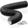 Abluftschlauch, 5m, PVC, Aluminium, Flexibel, Schwarz, 110mm, Lüftungsschlauch