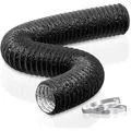 Abluftschlauch 100mm 5m PVC Alurohr Lüftungsschlauch flexible Schwarz