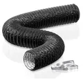 Abluftschlauch PVC Schwarz 5m Flexibel 110mm Lüftungsschlauch Trockner