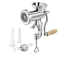 METALTEX 251724000 Fleischwolf JACK-8 aus Aluminium mit Holzkurbel, Größe 8 /...