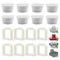 Katzenbrunnen Filter für PetSafe Drinkwell, 8 Pcs Ersatzfilter Trinkbrunnen Katzen & 8 Pcs Schaumfilter, Katzenbrunnen-Ersatzkohlefilter für Avalon Pagoda Gallon Sedona Seascape Seaside Butterly