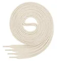 Di Ficchiano 1 Paar SCHNÜRSENKEL cremefarben flach 7mm breit für Sneaker Sportschuhe Lederschuhe - flache Schuhbänder sehr reißfest - Shoe Laces Farbe: cremefarben 90cm