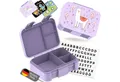 BEARFOOT Lunchbox Brotdose mit Fächern, leicht & auslaufsicher - Lama lila, PP, ABS, Silikon, Kindergarten und Schule - Mädchen und Jungen, Vesperbox, Snackbox