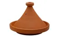 Casa Moro Schmortopf Tajine Kochtopf 34 cm – Authentische, marokkanische Tagine, naturbelassene Lehmerde, Ton (2-tlg), handgetöpfert in Marokko, für 4–6 Personen