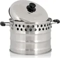 BBQ-Toro Edelstahl Kochtopf für Raketenofen, 7,0 Liter Topf mit Deckel