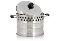 BBQ-Toro Feuertopf Edelstahl Kochtopf für Raketenofen, 7,0 Liter Topf mit Deckel, Edelstahl, Edelstahl Kochtopf für Raketenofen