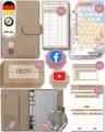 BeginnerBudget Ringbuchmappe Budget Planner Starter-Set Sparbuch zum Geld Sparen + Spar-Challenges, Beige