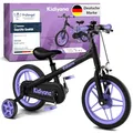 Kidiyana 3-in-1 Kinderfahrrad ab 2 Jahren mit abnehmbaren Pedalen & Stützrädern – Laufrad 12 Zoll mit Handbremse, Klingel, höhenverstellbarem Sattel & Lenker, Balance Bike mit Aluminiumrahmen