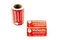 GoodMarkt Etikettenrolle Vorsicht zerbrechliche Aufkleber – 102 x 48 mm Rolle mit 250 Etiketten, Vorsichtig behandeln – leuchtend rote Warnschilder – selbstklebend