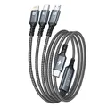 100W USB C auf Multi Kabel 1.2M Schnellladekabel mit E-Mark Chip 3 in 1 Ladek...