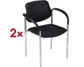 Nowy Styl Besucherstuhl Styl (2 St), stapelbar, echtes Leder