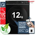 Sharp ES-PRO214BA-DE Waschmaschine 12 kg Schwarz VeeZy App RO_ESPRO214BADE_R