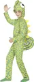 FIESTAS GUIRCA Chamäleon Unisex Jumpsuit für Kinder - Grüner Leguan Kuschelanzug - Alter 5-6 Jahre - Eidechse Pyjama Kinder Onesie Jungen u. Mädchen - Tier Overall Kostüm für Karneval, Fasching