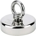 ® Extra Starker Magnet – 200 kg Zugkraft Großer Neodym-Magnet – Ø 70 mm Ösenm...