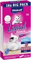 Vitakraft Liquid Snack, Katzen Leckerli, Katzensnack cremig, mit Leberwurst und Biotin, mit Lachs und Omega 3, in einzelnen Sachets, 1 Vorratspackung (16x 15g)