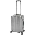 Travelhouse - London - Handgepäck Koffer Trolley S silber - Alu-Polycarbonat - Hartschalenkoffer - Silber/Grün/Schwarz/Grau/Gold/Rot