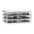 Relaxdays Make Up Organizer Acryl, Schmuckkasten, transparent